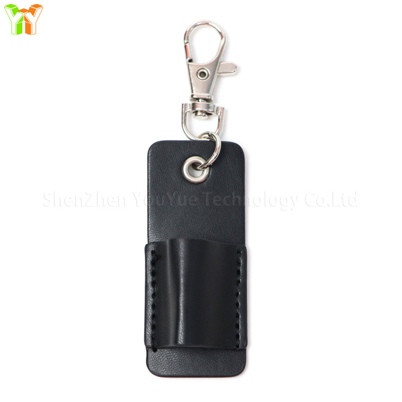 Neck Nurse Pen Clip, Portable Keychain Pen Holder Compact Leather Office Pen Storage Clip for Professionals
