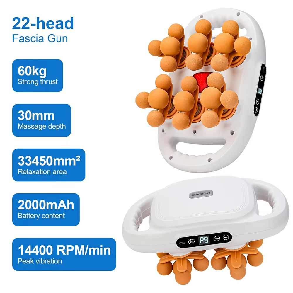 Ultimate 42 Heads Fascia Gun  High Frequency Vibration Full Body Recovery Massager 25
