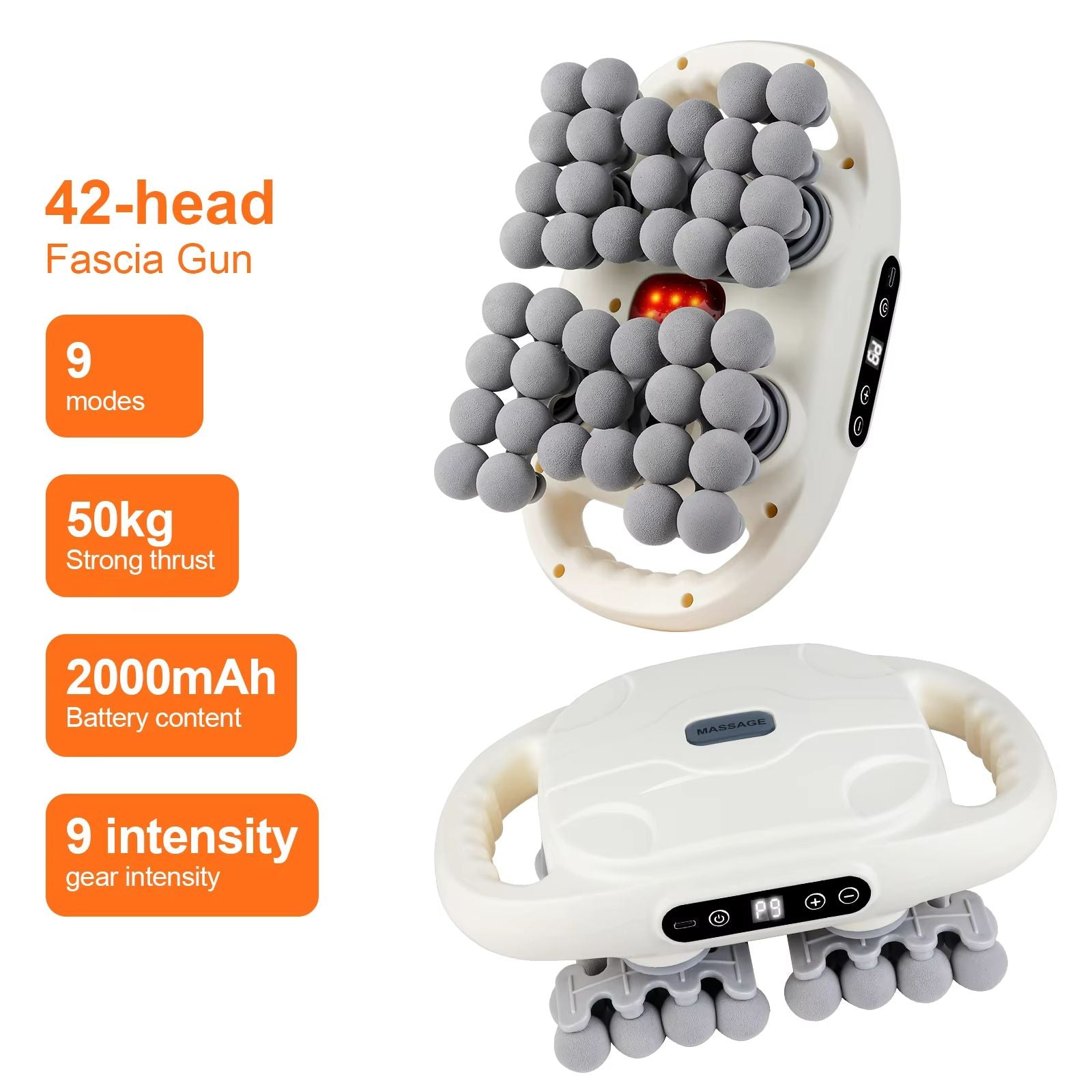 Ultimate 42 Heads Fascia Gun  High Frequency Vibration Full Body Recovery Massager 28