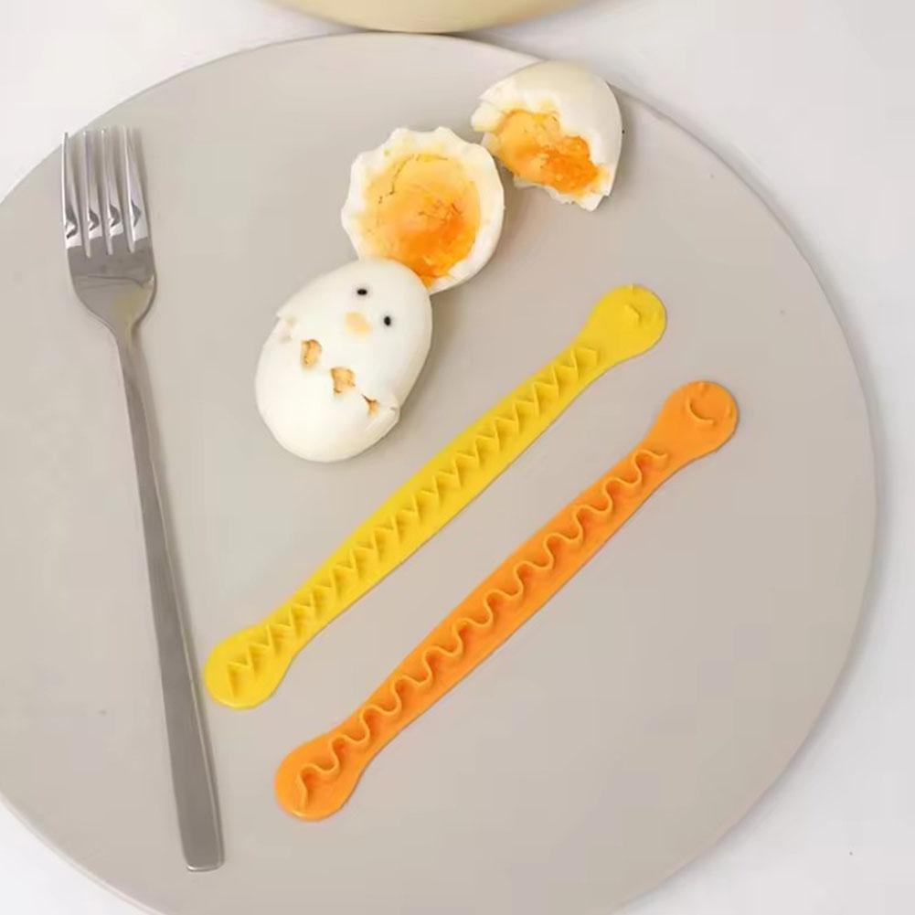 Boiled Eggs Cutter Set, Cute Eggshell Shape Kitchen Tool, Flower Shaper for Bento Cut, Fancy Egg Cooking Gadgets