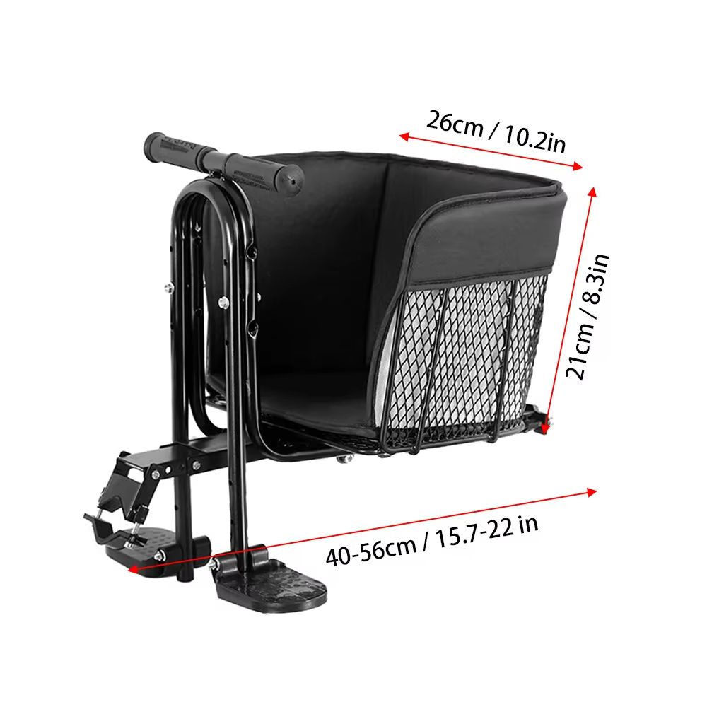 Ultimate FrontMounted Child Bike Seat  Secure Bicycle Child Safety Seat With Foot Pedals 7