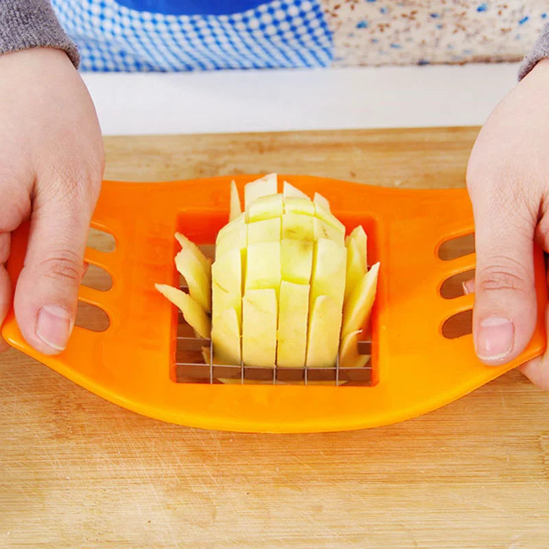 Stainless Steel French Fry Potato Chip Cutter, Vegetable Carrot Chopper, Easy Cut Kitchen Gadgets for Home Cooks
