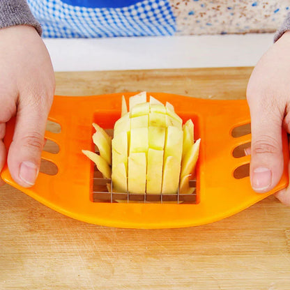 Stainless Steel French Fry Potato Chip Cutter, Vegetable Carrot Chopper, Easy Cut Kitchen Gadgets for Home Cooks