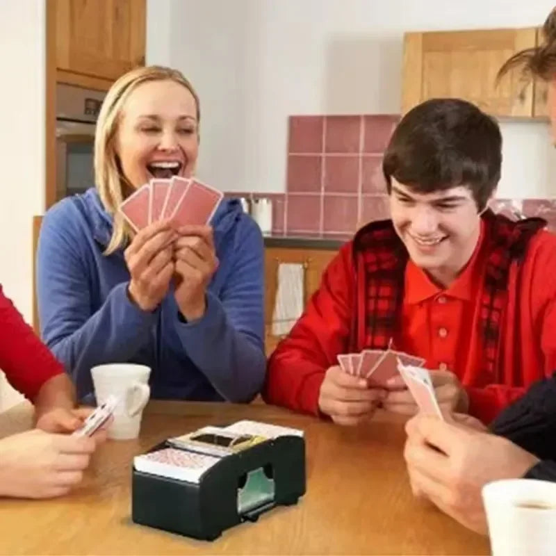 Automatic Playing Card Shuffler Machine, Battery-Operated Poker Card Sorter, Dispenser for Home, Travel, Party Games