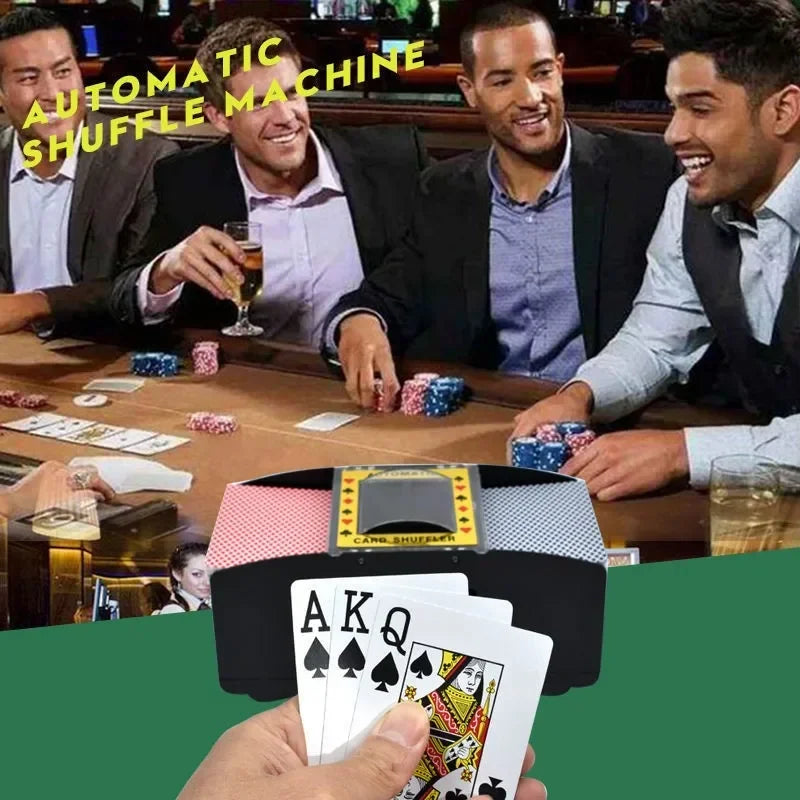 Automatic Playing Card Shuffler Machine, Battery-Operated Poker Card Sorter, Dispenser for Home, Travel, Party Games