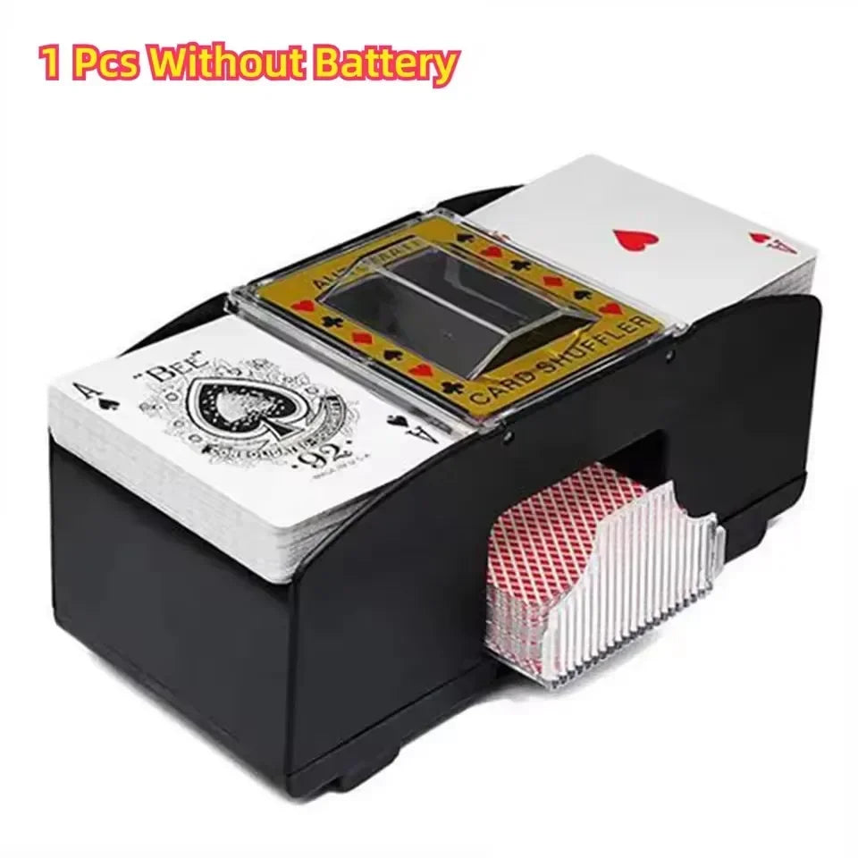 Automatic Playing Card Shuffler Machine, Battery-Operated Poker Card Sorter, Dispenser for Home, Travel, Party Games