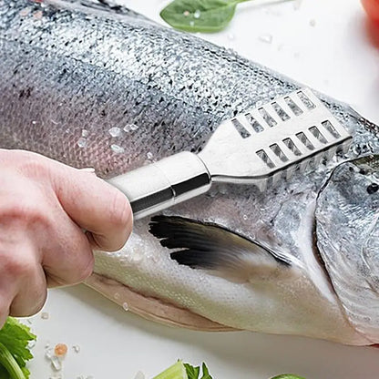 Fish Peeler Scale Remover Stainless Steel, Seafood Crackers Scaler, Fast Cleaning Tool, Planet Skin Brush Cleaner