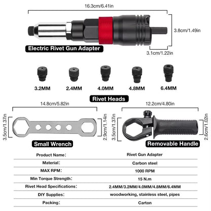 PowerDrill Rivet Nut Converter  Electric Rivet Nut Adapter For Cordless Drill 3