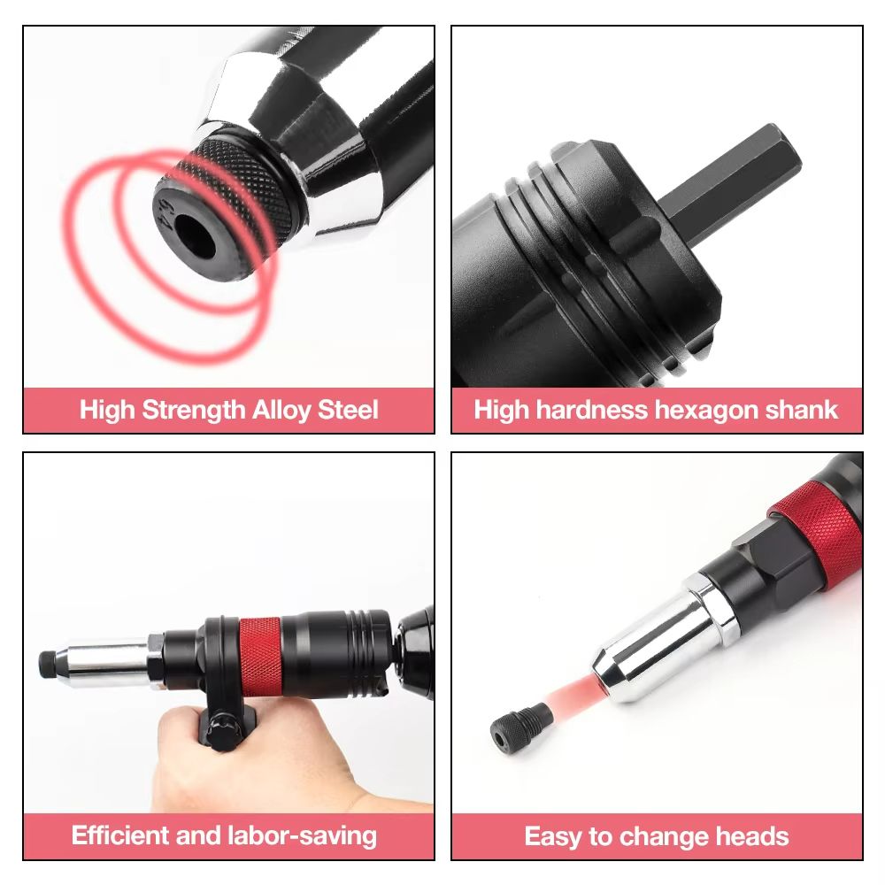 PowerDrill Rivet Nut Converter  Electric Rivet Nut Adapter For Cordless Drill 4