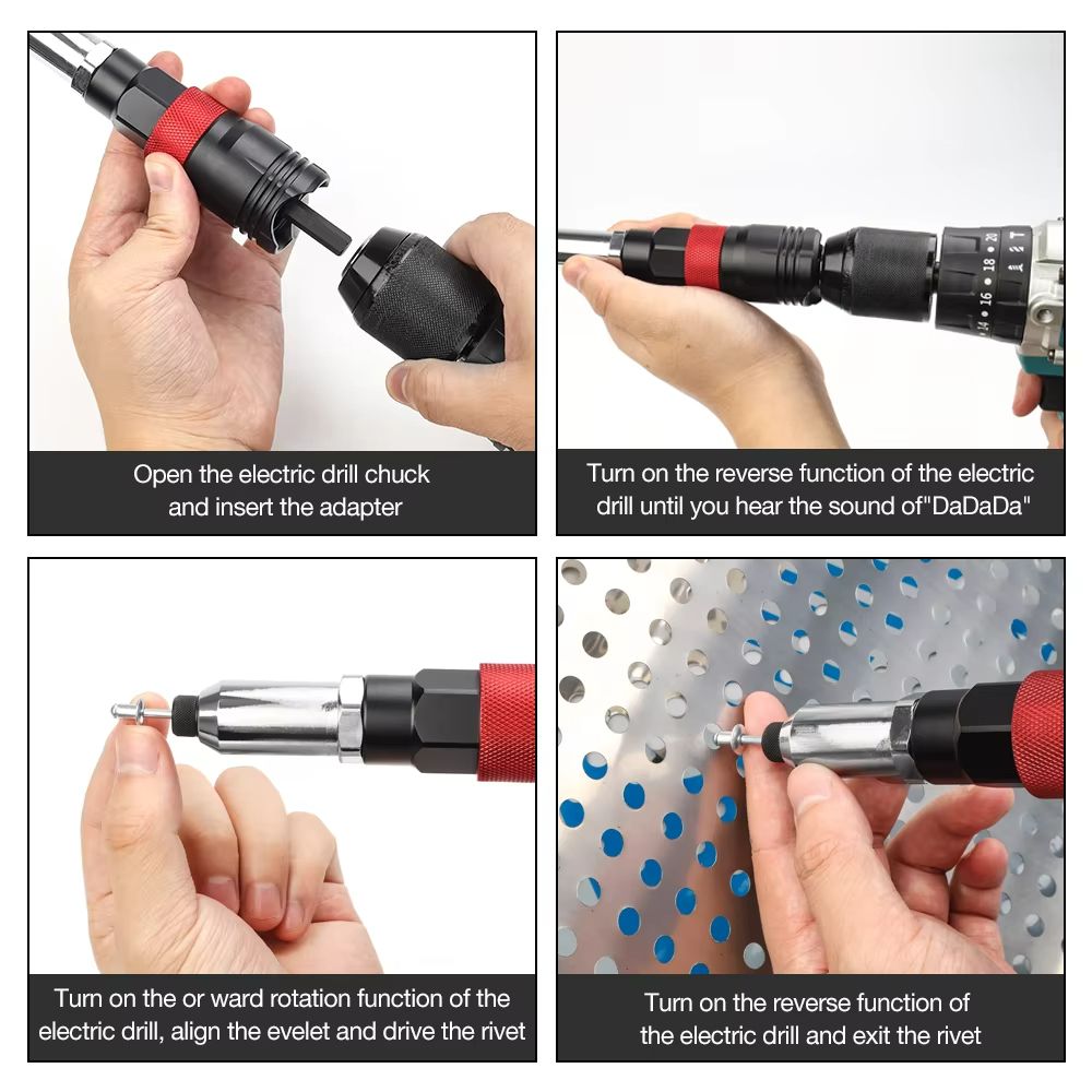 PowerDrill Rivet Nut Converter  Electric Rivet Nut Adapter For Cordless Drill 5