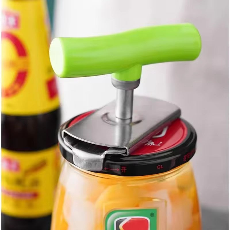 Adjustable Stainless Steel Can Opener, Non-Slip Manual Jar Bottle Lid Opener, Home Kitchen Gadget Bottle Opening Tool