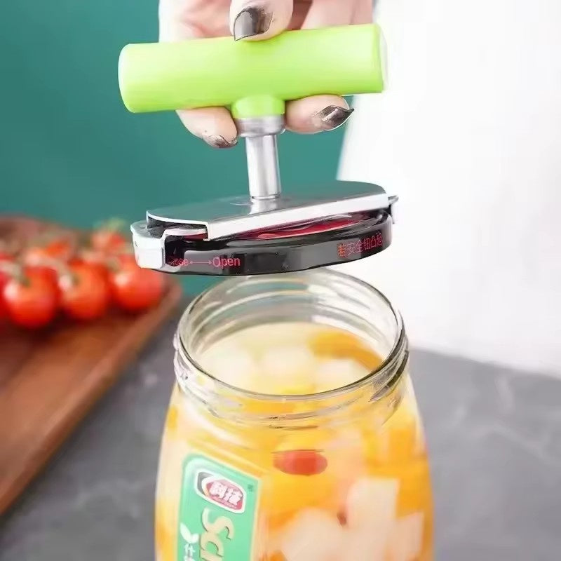 Adjustable Stainless Steel Can Opener, Non-Slip Manual Jar Bottle Lid Opener, Home Kitchen Gadget Bottle Opening Tool