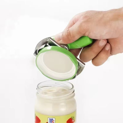 Adjustable Stainless Steel Can Opener, Non-Slip Manual Jar Bottle Lid Opener, Home Kitchen Gadget Bottle Opening Tool