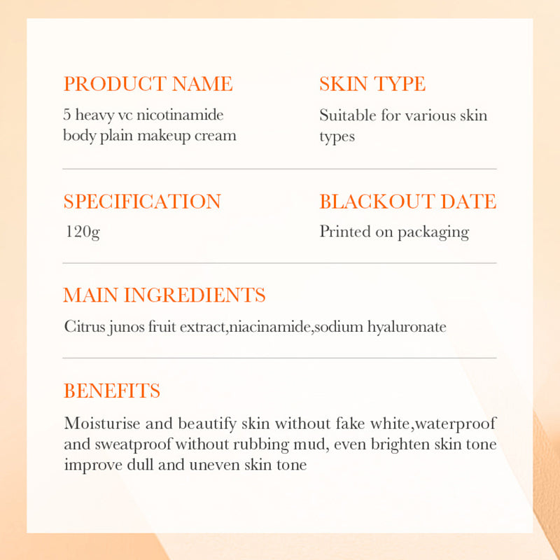 Vitamin C Body Cream, Brightening Nourishing, Skin Rejuvenation, Moisturizing Anti Wrinkle, Face Cream Skin Care