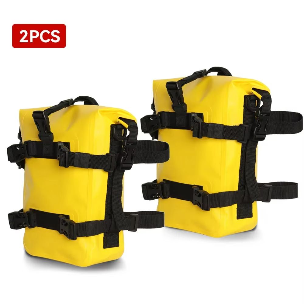 AdventureGuard 8L Waterproof Motorcycle Side Bag  Crash Bar Saddle Tool Pack 9