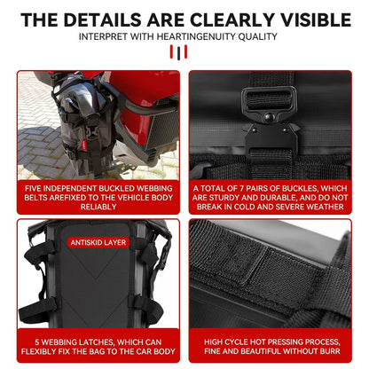 AdventureGuard 8L Waterproof Motorcycle Side Bag  Crash Bar Saddle Tool Pack 3