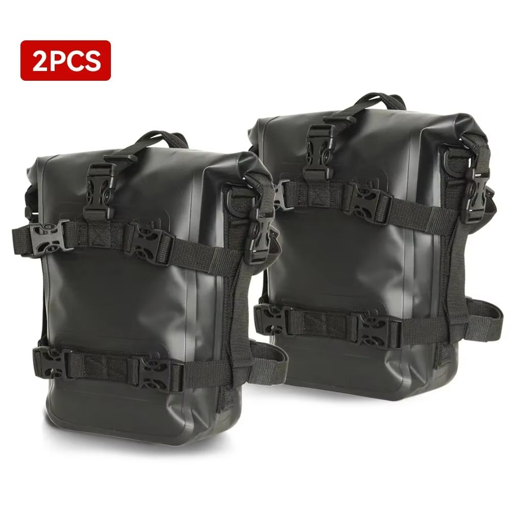 AdventureGuard 8L Waterproof Motorcycle Side Bag  Crash Bar Saddle Tool Pack 8