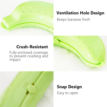 Cute Banana Storage Box for Outdoor Travel, Durable Banana Protector Case for Lunch, Hiking Fruit Container Holder