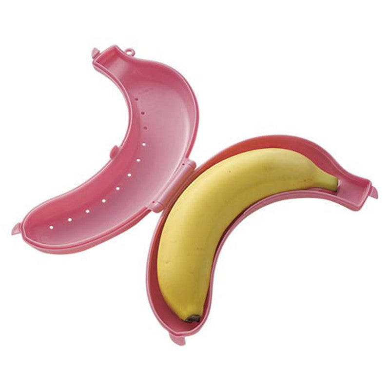 Cute Banana Storage Box for Outdoor Travel, Durable Banana Protector Case for Lunch, Hiking Fruit Container Holder