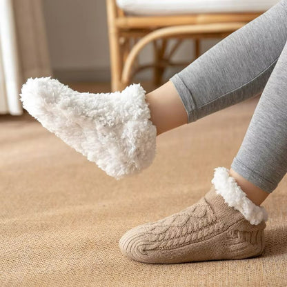 CozyGrip Fleece Lined Floor Socks  Non Slip Winter Comfort 4