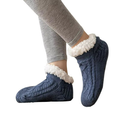 CozyGrip Fleece Lined Floor Socks  Non Slip Winter Comfort 5