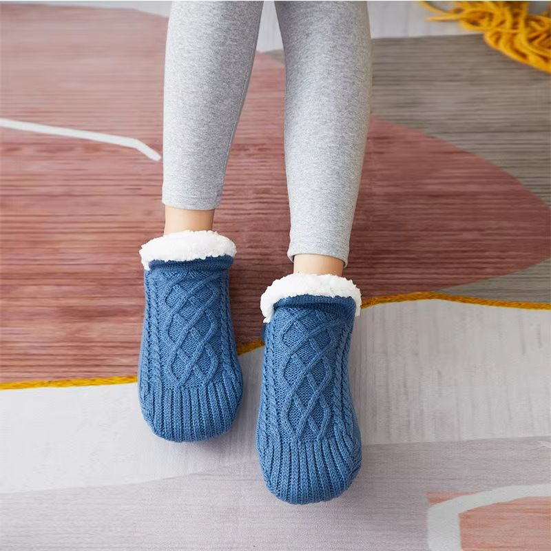 CozyGrip Fleece Lined Floor Socks  Non Slip Winter Comfort 7