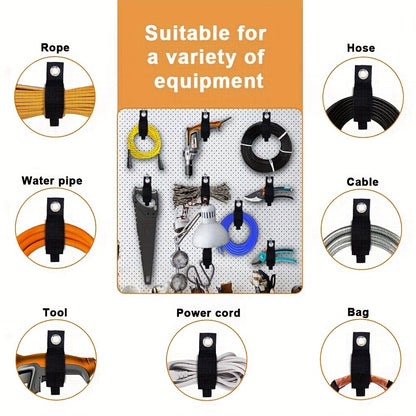 Heavy-Duty Storage Straps, Reusable Extension Cord Organizer, Cable Ties, Hose Storage Accessory Holder for Garage