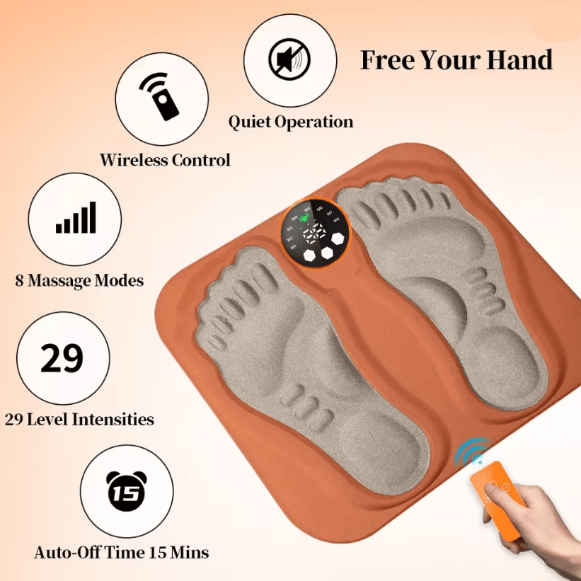 Smart 3D EMS Foot Massage Pad With Remote Control 1