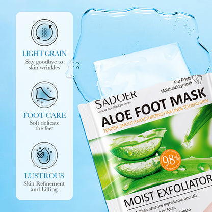 Aloe Vera Foot Mask, Moisturizing Hand Mask, Anti Wrinkles Care, Foot Peeling Mask, Exfoliating Feet, Pedicure Hands