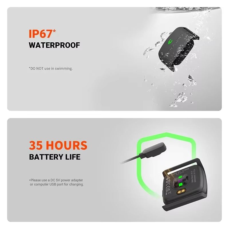 COOSPO HW9 Bluetooth  ANT Heart Rate Monitor Armband For Peloton Zwift  Cycling 4