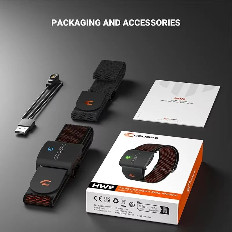 COOSPO HW9 Bluetooth  ANT Heart Rate Monitor Armband For Peloton Zwift  Cycling 5