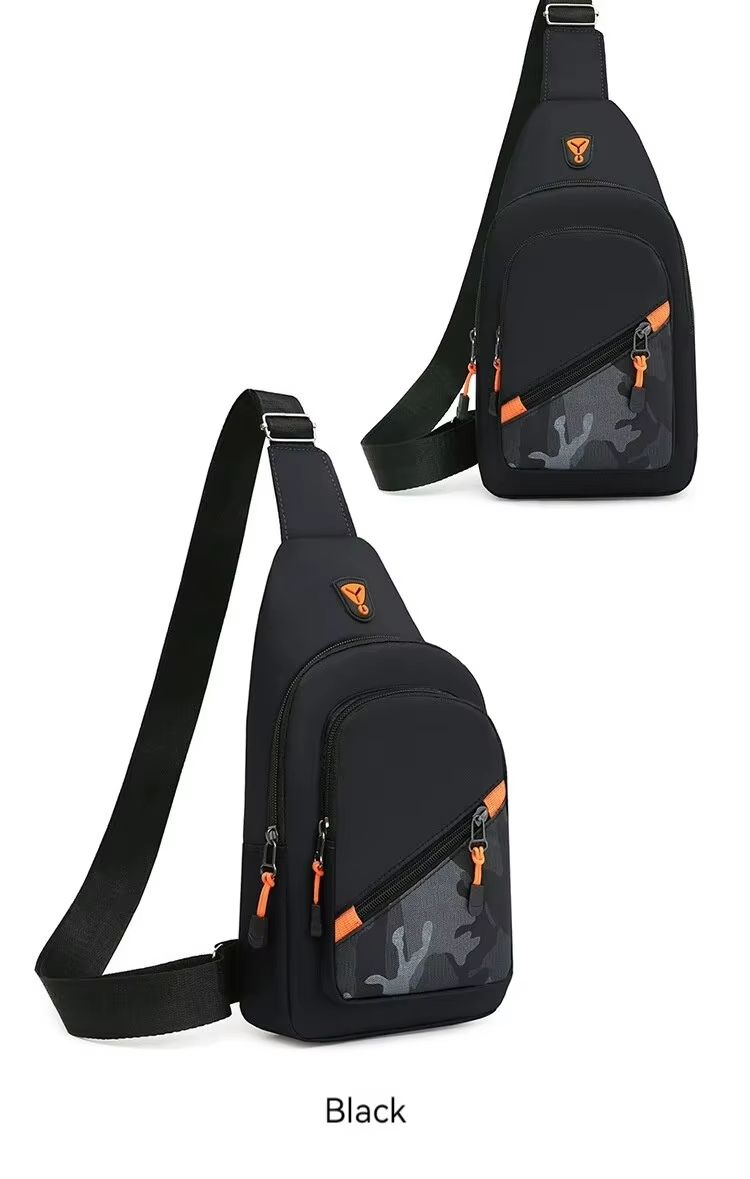 Rilibegan Nylon Mens Chest Bag  Trendy Lightweight  WaterResistant Crossbody For Daily  Travel Use 7