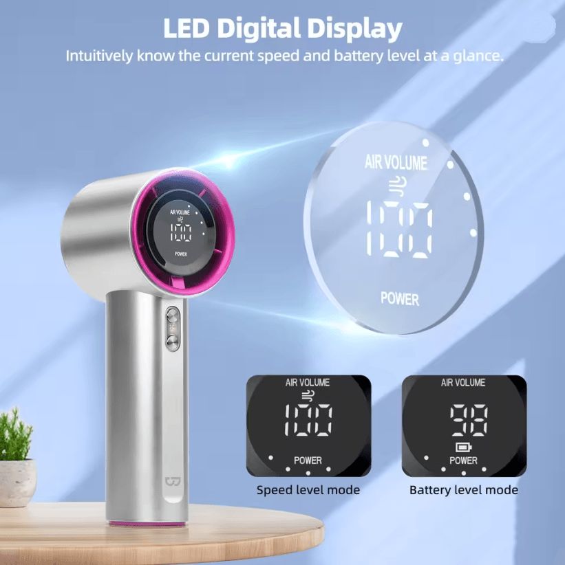 Smart Portable Turbo Fan With Digital Display 2