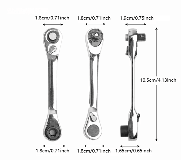 Compact 2in1 Ratchet Wrench And Screwdriver Bit Set 3