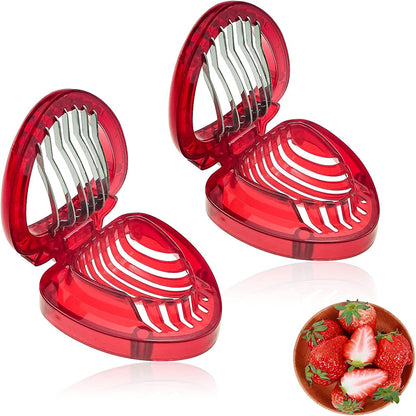 Multifunctional Fruit Egg Slicer, Strawberry Slicer Stainless Steel Cutter, Creative Kitchen Tool for Fruits
