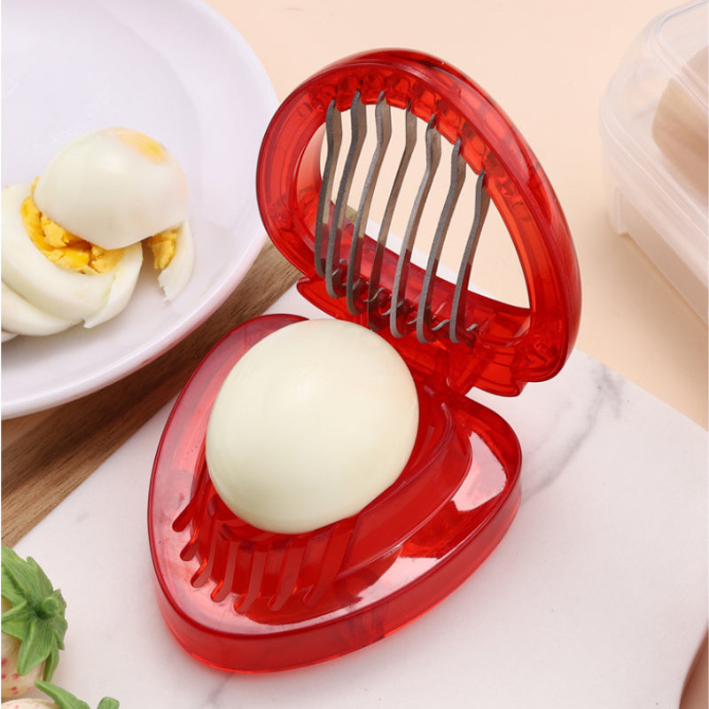 Multifunctional Fruit Egg Slicer, Strawberry Slicer Stainless Steel Cutter, Creative Kitchen Tool for Fruits