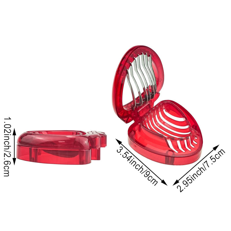 Multifunctional Fruit Egg Slicer, Strawberry Slicer Stainless Steel Cutter, Creative Kitchen Tool for Fruits
