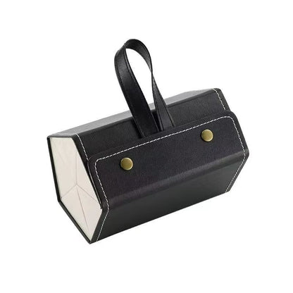 Elegant PU Leather Multi Grid Glasses And Jewelry Organizer Box 8