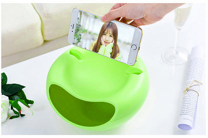 Creative Double-Layer Snacks Bowl, Nut Sunflower Seed Bowl with Shell Storage, Dry Fruit Containers, Snack Storage Box