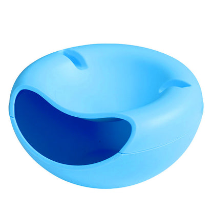 Creative Double-Layer Snacks Bowl, Nut Sunflower Seed Bowl with Shell Storage, Dry Fruit Containers, Snack Storage Box