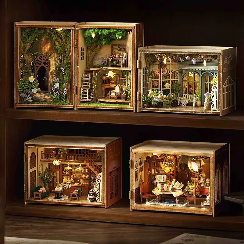 CozyDream DIY Miniature Dollhouse Kit with Furniture & Lights – 3D Wooden Puzzle Home