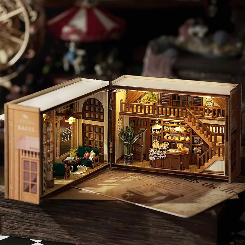 CozyDream DIY Miniature Dollhouse Kit With Furniture  Lights  3D Wooden Puzzle Home 3