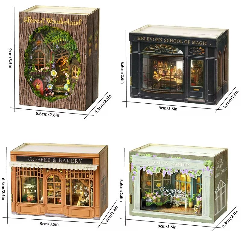 CozyDream DIY Miniature Dollhouse Kit With Furniture  Lights  3D Wooden Puzzle Home 5