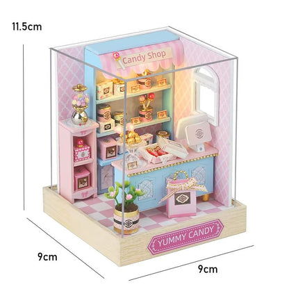 CozyDream DIY Miniature Dollhouse Kit With Furniture  Lights  3D Wooden Puzzle Home 12