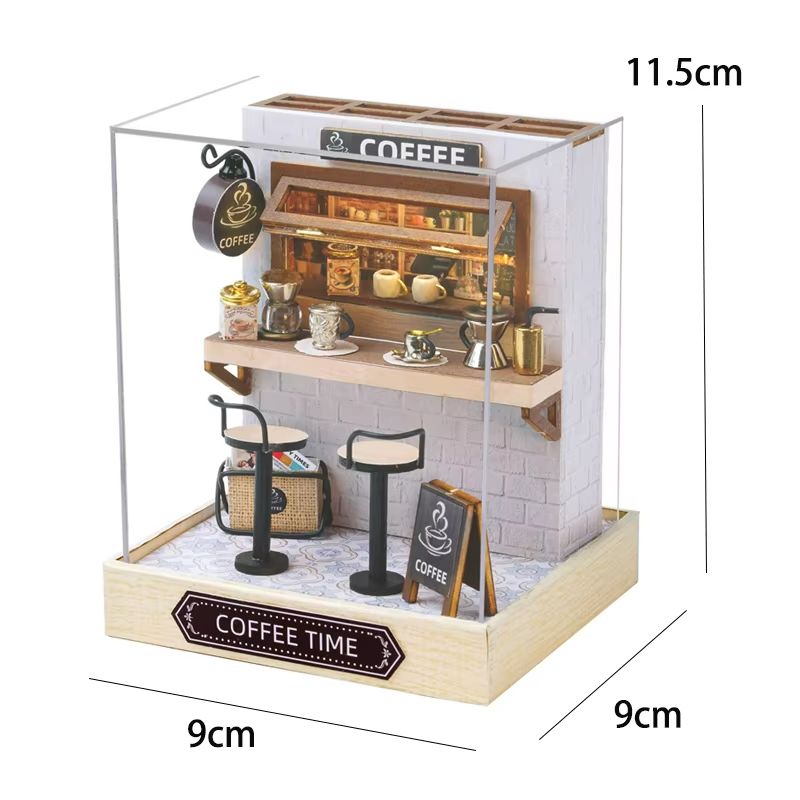 CozyDream DIY Miniature Dollhouse Kit With Furniture  Lights  3D Wooden Puzzle Home 14
