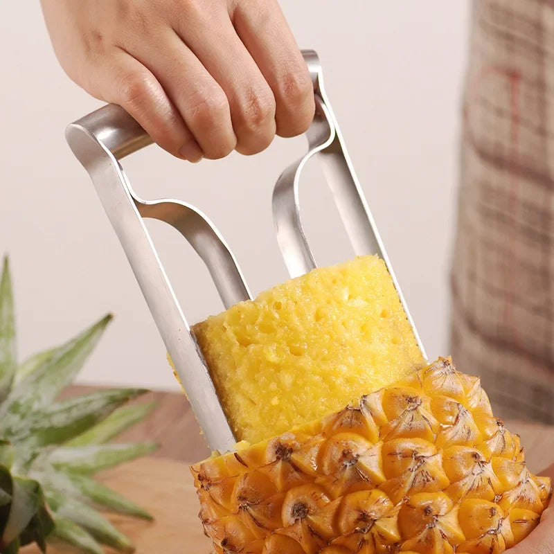 Household Stainless Steel Pineapple Peeler, Fruit Knife Peeler Tool, Kitchen Gadgets for Eye Cutting Pineapple
