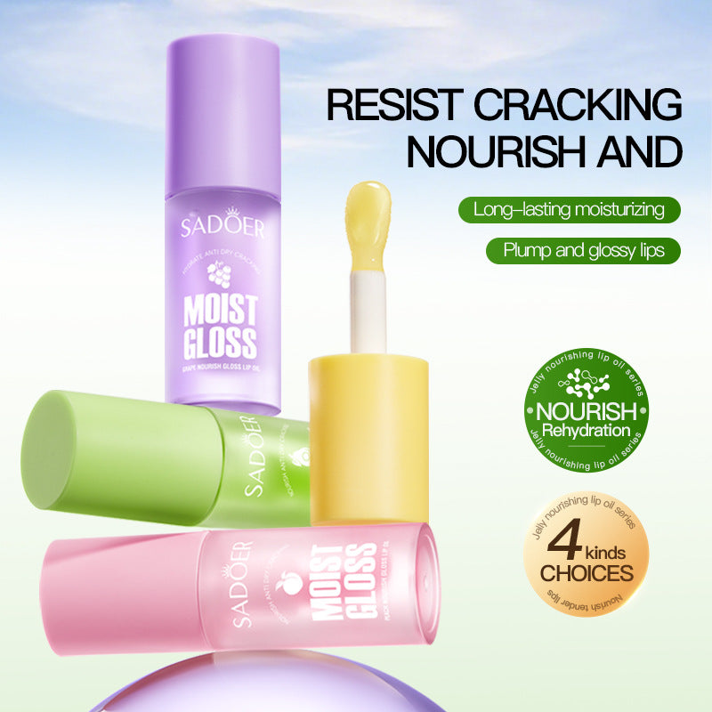 Crystal Jelly Lip Oil, Hydrating Plumps Lip Gloss, Tinted Clear Serum, Cute Makeup, Fruit Lip Balm Cosmetics