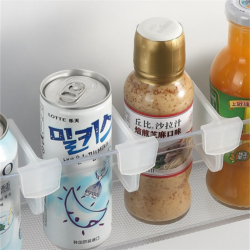 Refrigerator Storage Partition Board, Retractable Plastic Divider, Kitchen Shelf Organizer for Bottles, Cans