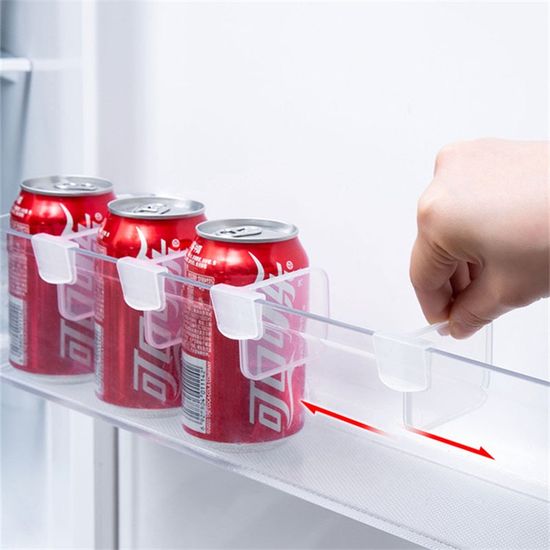 Refrigerator Storage Partition Board, Retractable Plastic Divider, Kitchen Shelf Organizer for Bottles, Cans