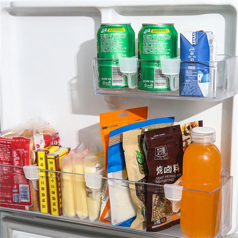 Refrigerator Storage Partition Board, Retractable Plastic Divider, Kitchen Shelf Organizer for Bottles, Cans